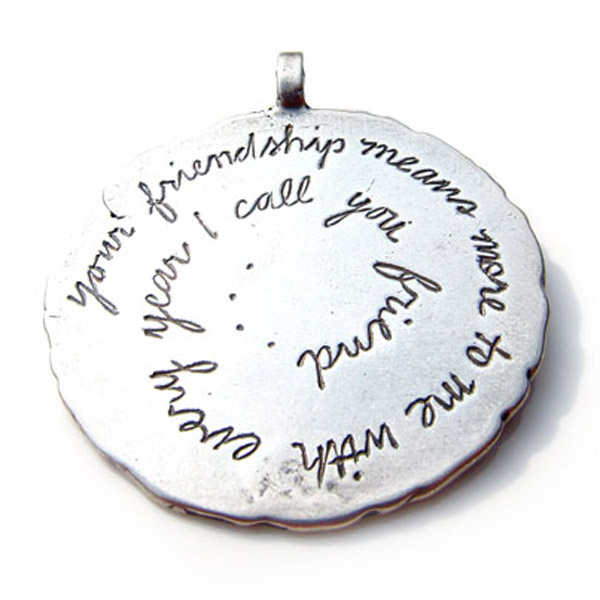 Sterling Silver Friendship Charm (S-FRIENDSHIP-CO)